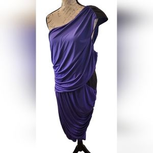 Sexy One Shoulder Purple & Black Sequined Dress from Torrid. Size 2